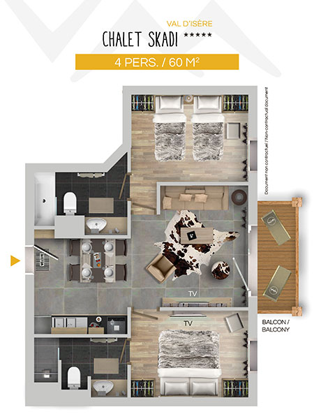 Residence-Chalet Skadi Val d’Isere Floor Plan 1
